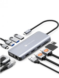 ESTACION DE PUERTOS/DOCKING STATION NOVOO 11-IN-1, INTERFAZ USB-C, PLUG-AND-PLAY