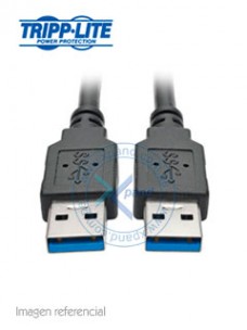 CABLE USB 3.0 TRIPP-LITE U320-006-BK, NEGRO, SUPERSPEED, A/A, 1.83 MTS, 28/24 AWG.