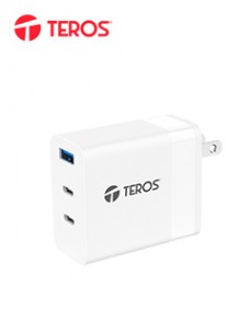 CARGADOR USB-A USB-C TEROS TE-70207W, GAN, PD 65W, BLANCO