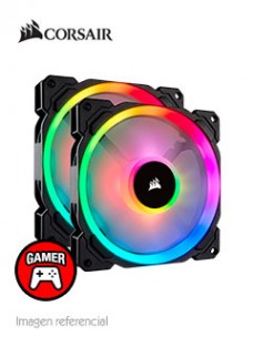 FAN CORSAIR LL140 RGB, 14 CM, 1300 RPM, 13.2 VDC,4 PINES, PWM CONTROL. PACK DE 2 