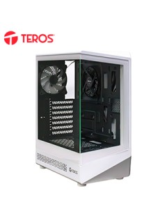 CASE GAMER TEROS TE-1322G, MID TOWER, USB 3.0 / USB 2.0, AUDIO, VENTILADOR ARGB, BLAN