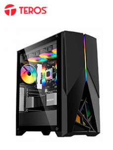 CASE GAMER TEROS TE-1174N, MID TOWER, USB 3.0 / USB 2.0, AUDIO, VENTILADOR ARGB, NEGR