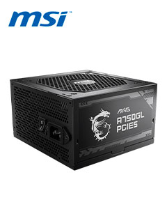 FUENTE DE ALIMENTACIÃ³N MSI MAG A750GL PCIE5, 750W, 80 PLUS GOLD, FORMATO ATX.