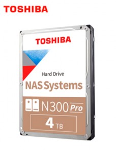 DISCO DURO TOSHIBA N300, 4TB NAS, SATA 6.0GB/S, 7200RPM, 256MB CACHE, 3.5.
