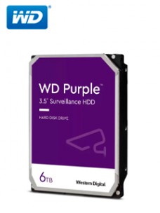 DISCO DURO WESTERN DIGITAL WD PURPLE, 6TB, SATA 6.0 GB/S, 5400 RPM, 256MB CACHE, 3.5