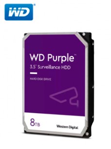 DISCO DURO WESTERN DIGITAL WD PURPLE, 8TB, SATA 6.0 GB/S, 256MB CACHE, 5640 RPM, 3.5