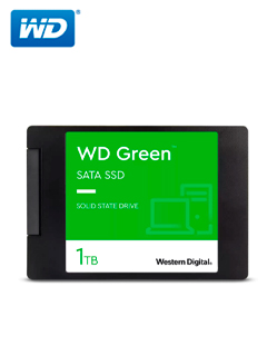 UNIDAD EN ESTADO SOLIDO WESTERN DIGITAL GREEN, WDS100T3G0A, 1TB, SATA 6GB/S, 2.5, 7M