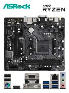 MOTHERBOARD ASROCK A520M-HDV, CHIPSET AMD A520, SOCKET AMD AM4, MATXSOPORTA PROC