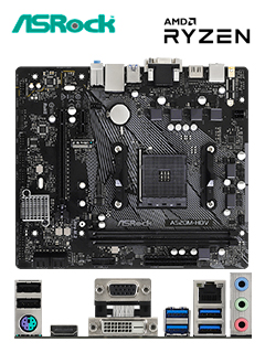MOTHERBOARD ASROCK A520M-HDV, CHIPSET AMD A520, SOCKET AMD AM4, MATXSOPORTA PROC