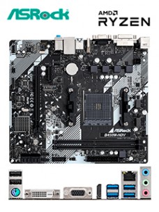 MOTHERBOARD ASROCK B450M-HDV R4.0, CHIPSET AMD B450, SOCKET AMD AM4, MATXSOPORTA