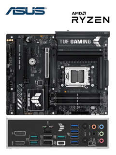 MOTHERBOARD ASUS TUF GAMING B850-PLUS WIFI, CHIPSET AMD B850, SOCKET AMD AM5, ATX