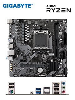 MOTHERBOARD GIGABYTE B650M H, AM5, DDR5, HDMI, DP, HD AUDIO.SOPORTA PROCESADORES