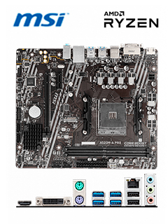 MOTHERBOARD MSI A520M-A PRO, CHIPSET AMD A520, SOCKET AMD AM4, MATXSOPORTA PROCE