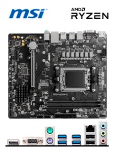 MOTHERBOARD MSI PRO A620M-E, CHIPSET AMD A620, SOCKET AM5, HDMI, VGA, MATXSOPORT