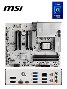 MOTHERBOARD MSI PRO Z890-S WIFI WHITE, CHIPSET INTEL Z890, LGA 1851, HDMI, DP, ATX