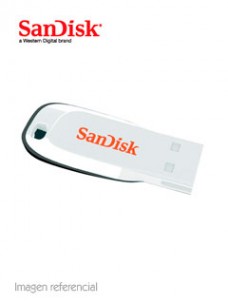 MEMORIA FLASH USB SANDISK CRUZER BLADE, 16GB, USB2.0.