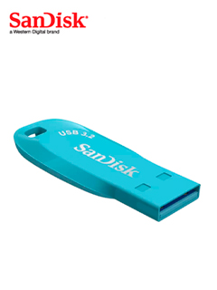 MEMORIA FLASH USB SANDISK ULTRA SHIFT, 32GB, USB 3.2 GEN 1, COLOR CYAN