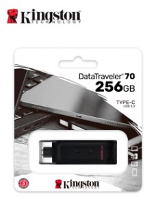 MEMORIA FLASH USB KINGSTON DATATRAVELER 70, 256GBUSB-C 3.2 GEN 1