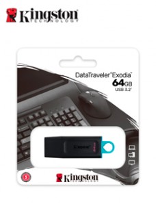 MEMORIA FLASH USB KINGSTON DATATRAVELER EXODIA 64GB, USB 3.2 GEN 1PRESENTACIÃ³N E
