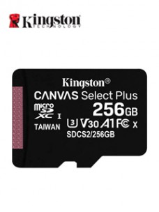 MEMORIA MICRO-SD KINGSTON CANVAS SELECT PLUS, 256GB, SIN ADAPTADOR SDVELOCIDAD D