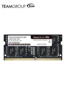 MEMORIA SO-DIMM TEAMGROUP ELITE, 16GB DDR4-3200MHZ (PC4-25600) 1.2V, CL22