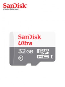 MEMORIA FLASH SANDISK ULTRA MICROSDHC, UHS-I, CLASS10, 32GB, INCLUYE ADAPTADOR SD.