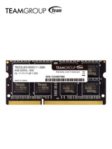 MEMORIA TEAMGROUP, 8GB, DDR3L, SODIMM, 1600MHZ, CL11-11-11-28, 1.35V