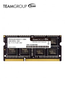 MEMORIA TEAMGROUP, 8GB, DDR3L, SODIMM, 1600MHZ, CL11-11-11-28, 1.35V