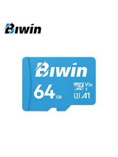 MEMORIA FLASH MICROSD BIWIN MS100, 64GB, INTERFAZ: UHS-1, C10, U3, V30, A1VELOCI
