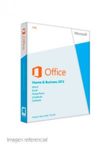 SOFTWARE MICROSOFT OFFICE HOME AND BUSINESS 2013,ESPAÑOL, DVD.