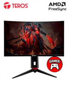 MONITOR CURVO TEROS TE-2767G, 27 QHD VA, 180 HZ,1 MS, HDMI, DP, PIVOTEL MONITOR