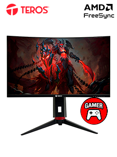 MONITOR CURVO TEROS TE-2767G, 27 QHD VA, 180 HZ,1 MS, HDMI, DP, PIVOTEL MONITOR