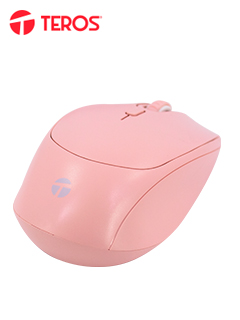 MOUSE Ã³PTICO TEROS TE-1226S, 800-1200-1600 DPI, USB, 4 BOTONES, COLOR ROSADODISF