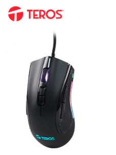 MOUSE Ã³PTICO GAMER TEROS TE-5167N, 8 BOTONES, 12800 DPI, RGB, NEGROEXPERIMENTA P