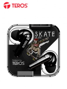 AUDÃ­FONOS TEROS TE-8072N, BLUETOOTH, TWS, NEGROLOS AUDÃ­FONOS BT TEROS TE-8072N O