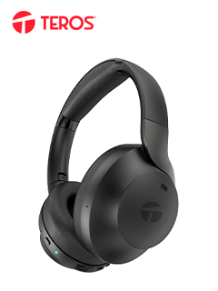 AUDÍFONO INALÁMBRICO ANC TEROS TE-8033N (HEADSET), NEGROLOS AURICULARES INALÁMBR