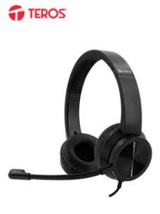 AUDÃ­FONO TEROS TE-8037N (HEADSET), NEGROLOS AURICULARES ALÃ¡MBRICOS TEROS TE-8037