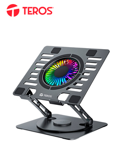 COOLER TEROS TE-7132N, COMPATIBLE CON NOTEBOOKS DE HASTA 15.6, 1 FAN DE 11 CMOP