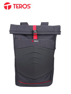 MOCHILA GAMER TEROS TE-IDS18588, POLIÃ©STER, SOPORTA NOTEBOOKS DE HASTA 15.6, NEGRO +