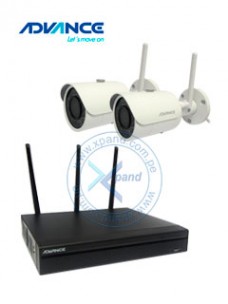 KIT CÃ¡MARAS IP WIRELESS ADVANCE CAMWS22, 2 CÃ¡MARAS, NVR CON DISCO DE 1TB, DIA/NOCHE.