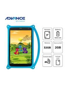 TABLET ADVANCE INTRO TR8050, 8 IPS 1280X800, ANDROID 14 GO, 4G, DUAL SIM, 32GB, RAM 