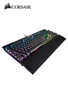 TECLADO MECÁNICO PARA JUEGO CORSAIR K70 RGB MK.2 RAPIDFIRE CHERRY MX SPEED (SP), USB 