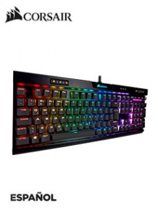 TECLADO MECÁNICO PARA JUEGOS CORSAIR K70 RGB MK.2LOW PROFILE RAPIDFIRE CHERRY MX LP S