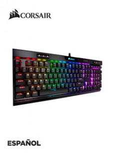 TECLADO CORSAIR K70 RGB , MECÁNICO, MULTIMEDIA, USB, RETROILUMINADO.EL CORSAIR K