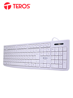 TECLADO ESTÃ¡NDAR TE-4069S, MULTIMEDIA, USB 2.0, ESPAÃ±OL, COLOR BLANCOEL TECLADO 