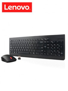 TECLADO + MOUSE LENOVO, INALÃ¡MBRICO, COLOR NEGRO,(KIT COMBO)CONEXIÃ³N POR RECEPTO