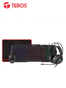 COMBO TEROS TE-4063N, TECLADO MULTIMEDIA, MOUSE, HEADSET, MOUSE PAD