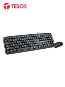 KIT TECLADO Y MOUSE TEROS TE-4062N, USB, ACABADO ELEGANTE, NEGRO, ESPAÑOL / ÓPTICO