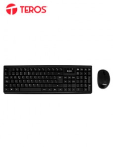 KIT TECLADO Y MOUSE TEROS TE-4071S, INALÃ¡MBRICO, 2.4 GHZ, ACABADO ELEGANTE, NEGRO, ES
