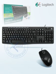 KIT LOGITECH MK200, TECLADO MULTIMEDIA/ESTÃ¡NDAR, MOUSE Ã³PTICO, INTERFAZ USB, COLOR NE